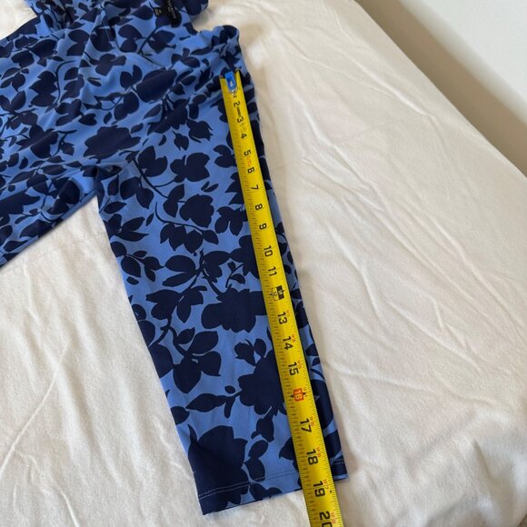 Talbots 1X Floral Midi Dress Long Sleeve Blue Navy Pullover Office Bussiness - Picture 12 of 15